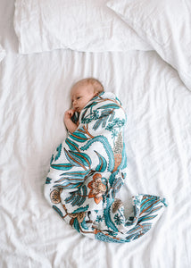 Wattle and Gum Swaddle - Lilac + Mae